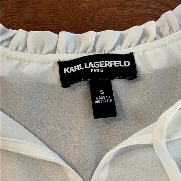 Karl Lagerfeld White Ruffle Blouse - Picture 7 of 8
